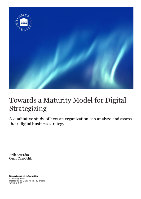 (PDF) Towards a Maturity Model for Digital Strategizing : A qualitative ...