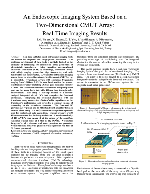 (PDF) An endoscopic imaging system based on a two-dimensional CMUT ...