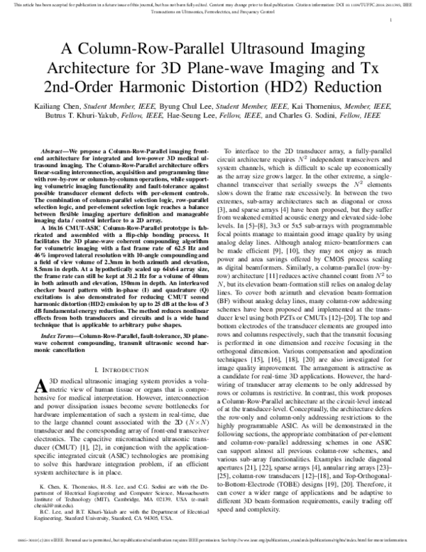 (PDF) A Column-Row-Parallel Ultrasound Imaging Architecture for 3-D ...