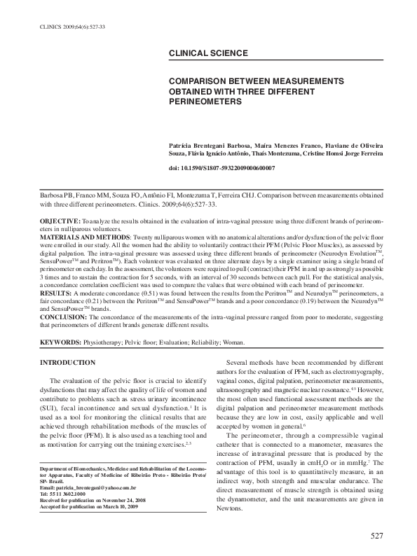 (PDF) Comparison between Measurements Obtained with three Different ...