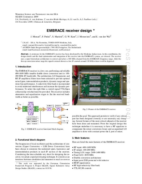 (PDF) EMBRACE receiver design