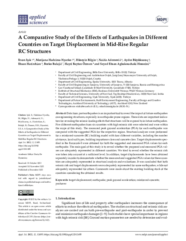 (PDF) A Comparative Study of the Effects of Earthquakes in Different ...