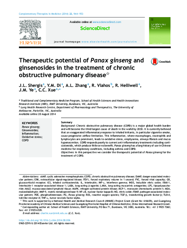 (PDF) Therapeutic potential of Panax ginseng and ginsenosides in the ...