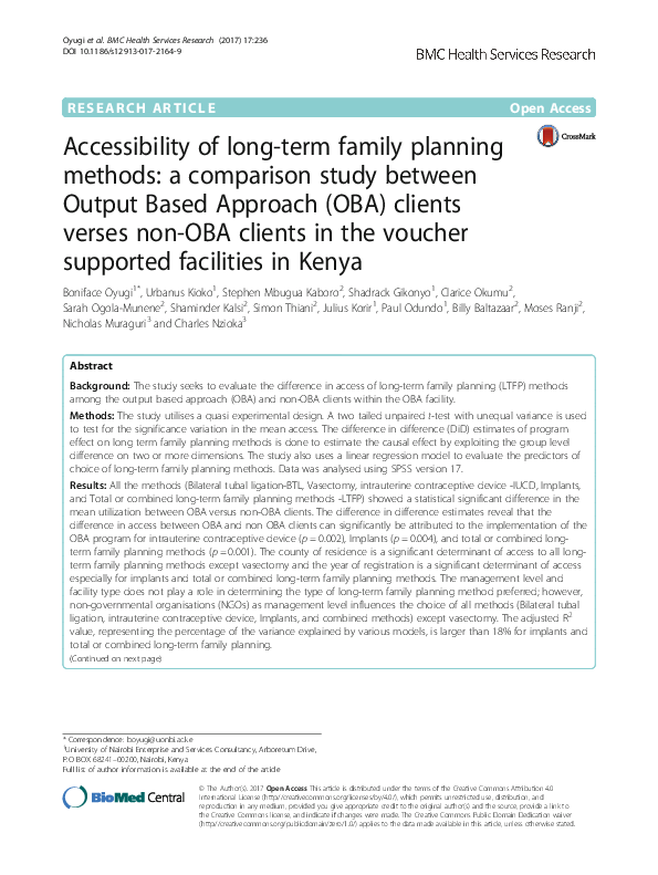 Long Term Family Planning Methods