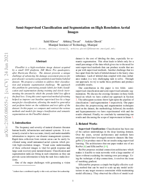 (PDF) Semi-Supervised Classification and Segmentation on High ...