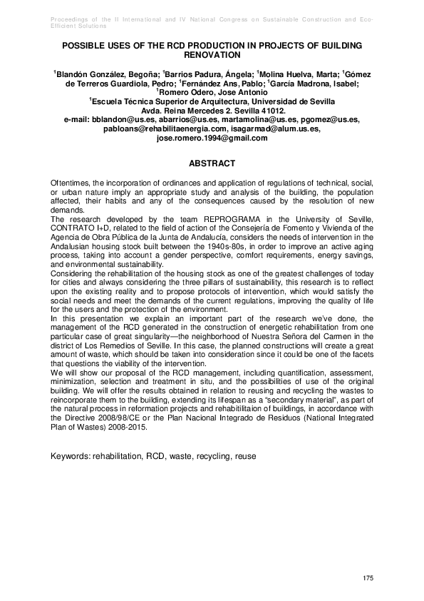 (PDF) Possible uses of the RCD production in projects of building ...