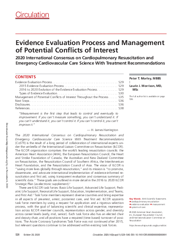 (PDF) Evidence Evaluation Process and Management of Potential Conflicts ...