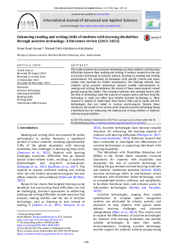 (PDF) Enhancing reading and writing skills of students with learning ...
