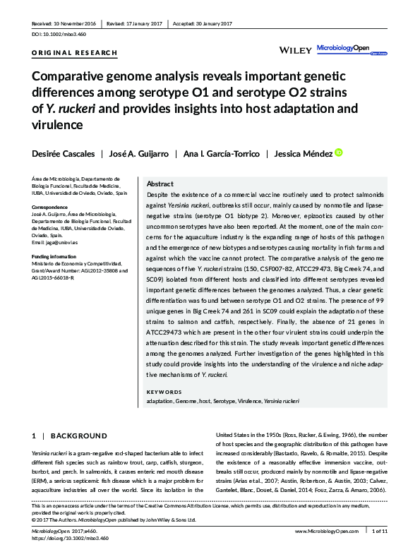 (PDF) Comparative genome analysis reveals important genetic differences ...