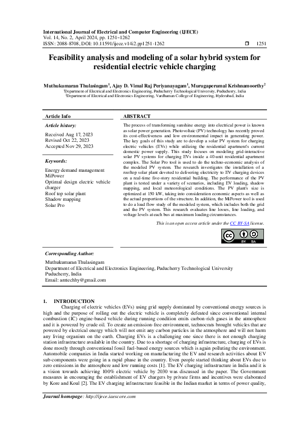 (PDF) Feasibility analysis and modeling of a solar hybrid system for ...