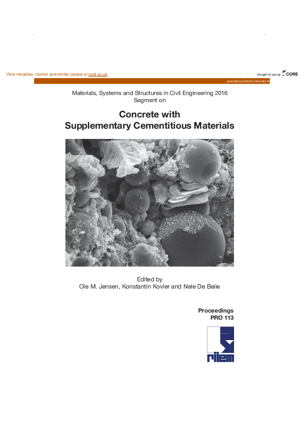 (PDF) Concrete with supplementary cementitious materials
