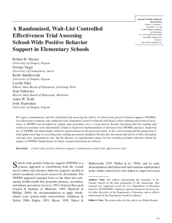 (PDF) A Randomized, Wait-List Controlled Effectiveness Trial Assessing ...