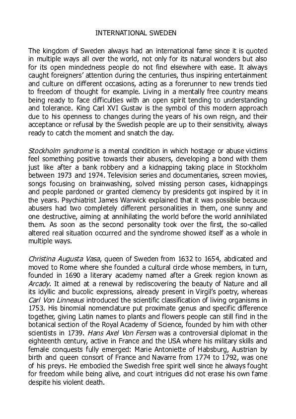 (PDF) INTERNATIONAL SWEDEN