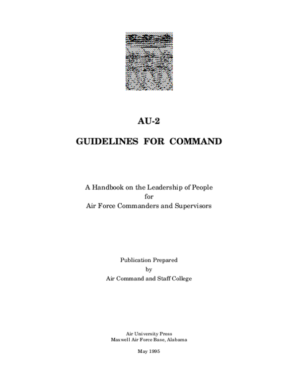 (PDF) AU-2 Guidelines for Command: A Handbook on the Leadership of ...