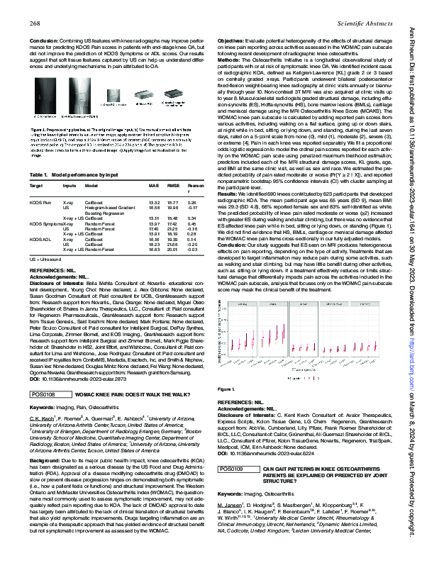 (PDF) POS0109 Can Gait Patterns in Knee Osteoarthritis Patients Be ...