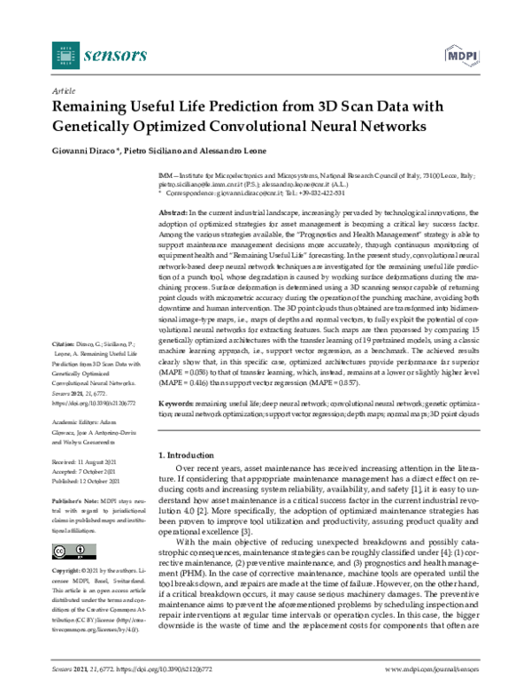 (PDF) Remaining Useful Life Prediction from 3D Scan Data with ...