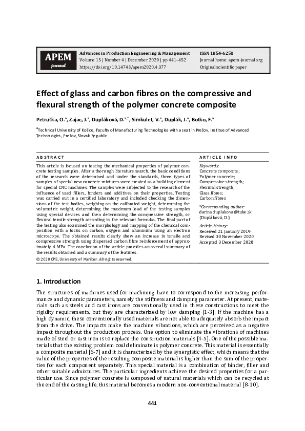 (PDF) Effect of glass and carbon fibres on the compressive and flexural ...