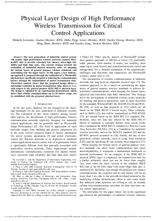 (PDF) Physical Layer Design of High-Performance Wireless Transmission ...