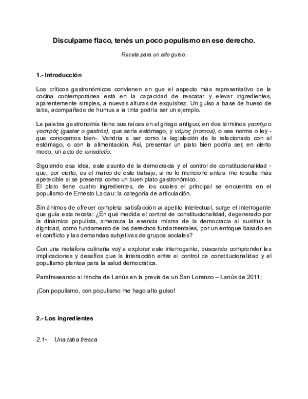 (DOC) Disculpame flaco, tenés un poco populismo en ese derecho