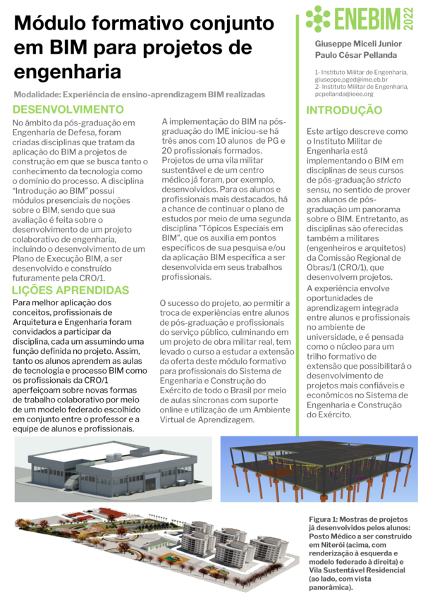 (PDF) Módulo formativo conjunto em BIM para projetos de engenharia