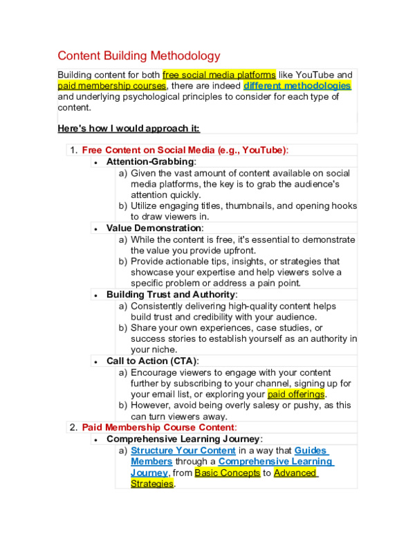 (DOC) Content Building Methodology