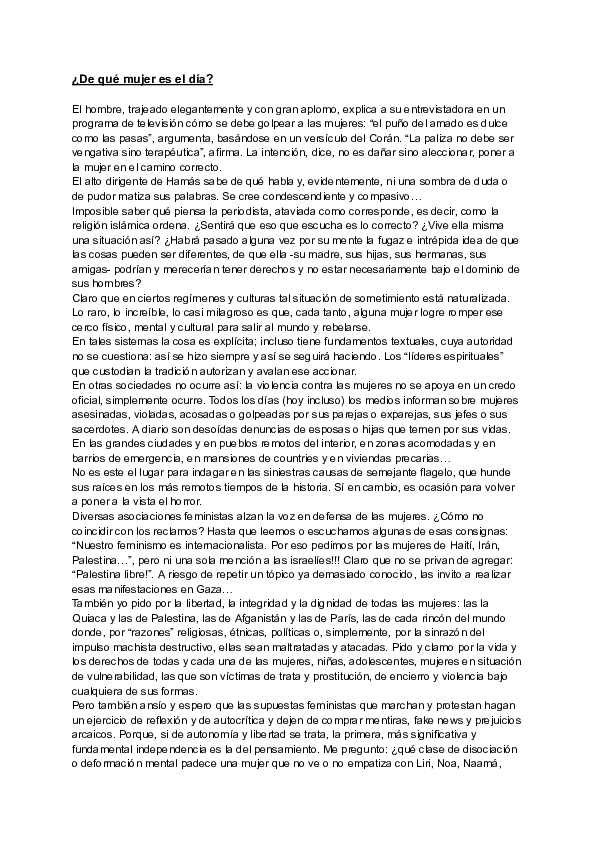 (PDF) De qué mujer es el día