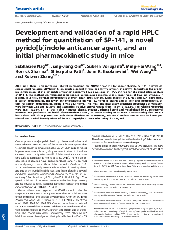 (PDF) Development and Validation of a Rapid HPLC Method for the ...