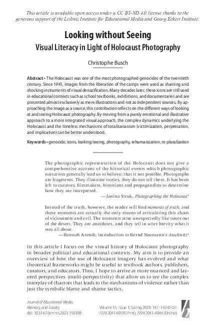 (PDF) Looking without Seeing