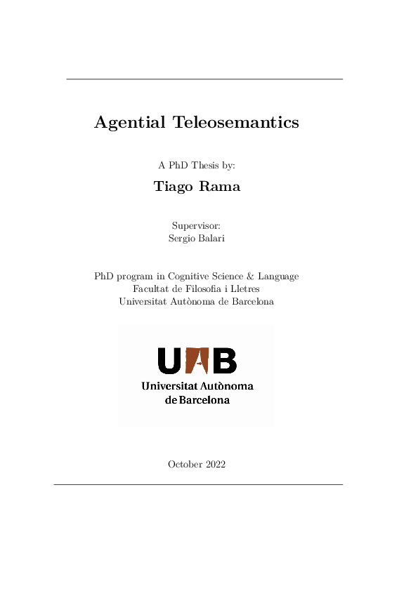 Agential Teleosemantics