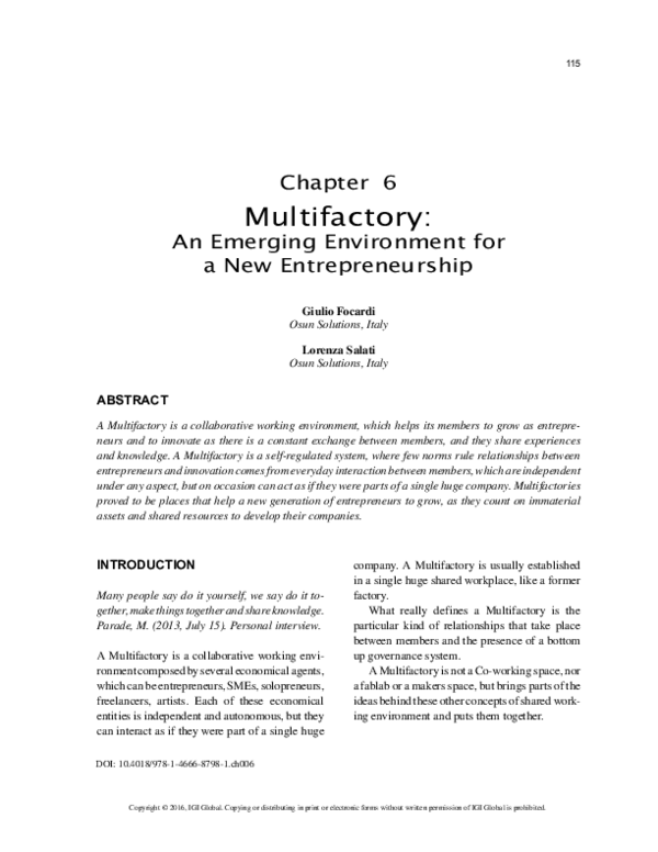 (PDF) Multifactory