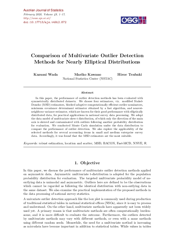 (PDF) Comparison of Multivariate Outlier Detection Methods for Nearly ...