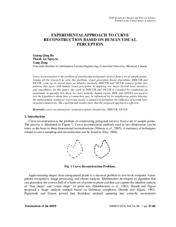 (PDF) Experimental Approach to Curve Reconstruction Based on Human ...