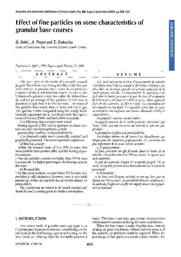 (PDF) Effect of fine particles on some characteristics of granular base ...
