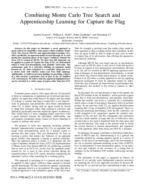(PDF) Combining Monte Carlo tree search and apprenticeship learning for ...