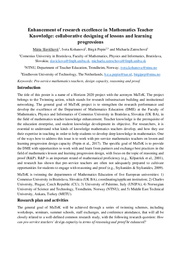 (PDF) The Refined Consensus Model of Pedagogical Content Knowledge in ...