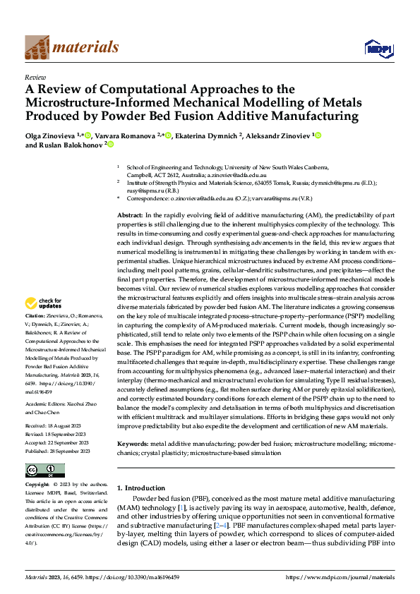 (PDF) A review of computational approaches to the microstructure ...