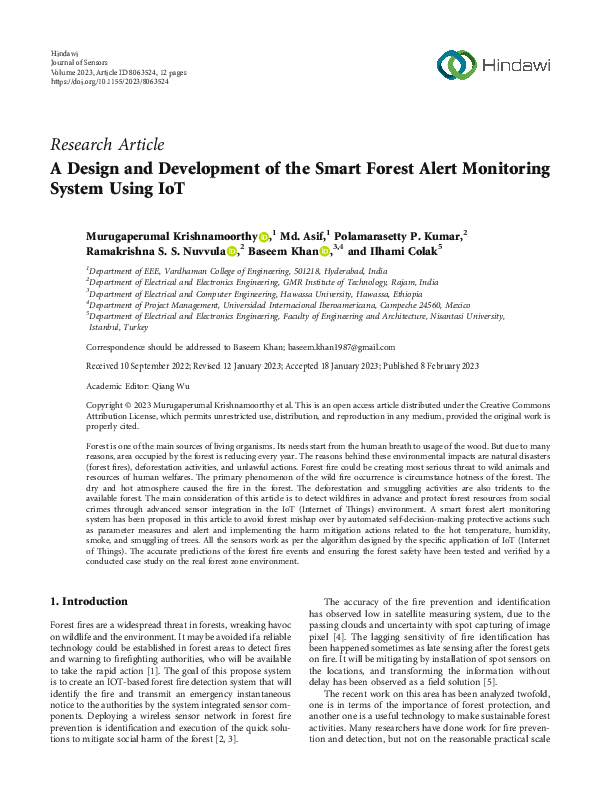 (PDF) A Design and Development of the Smart Forest Alert Monitoring ...