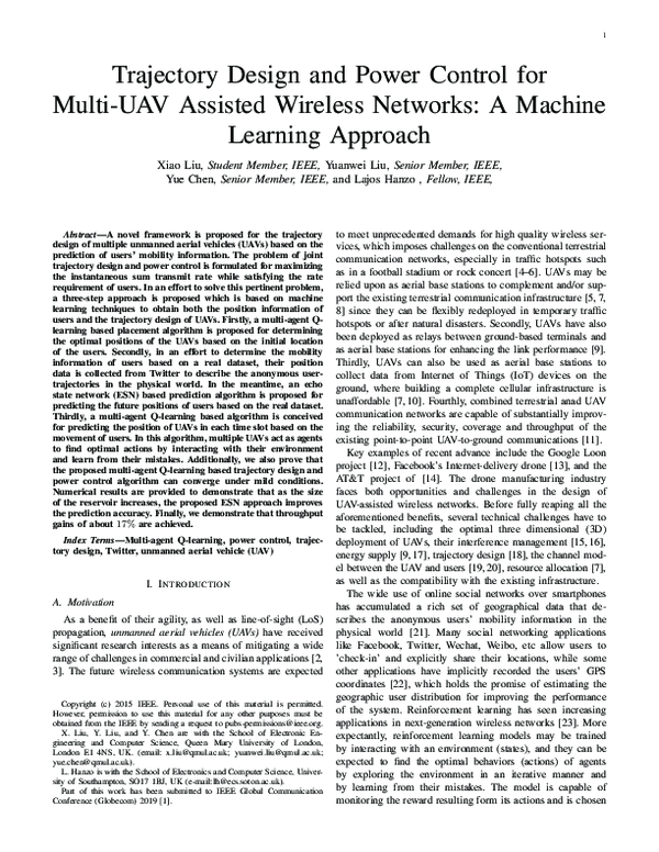 (PDF) Trajectory Design and Power Control for Multi-UAV Assisted ...