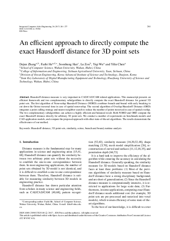 (PDF) An efficient approach to directly compute the exact Hausdorff ...
