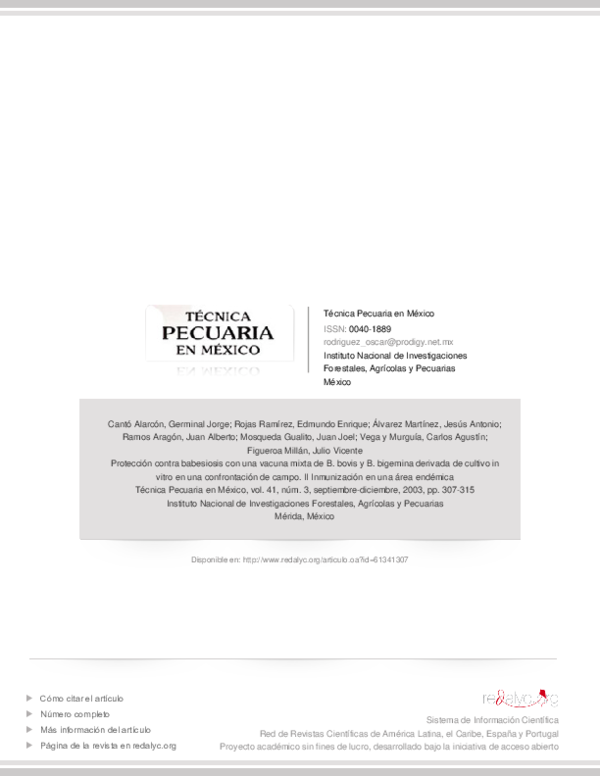 Protección contra babesiosis con una vacuna mixta de B.bovis y B.bigemina derivada de cultivo in vitro en una confrontación de campo. II Inmunización en una área endémica