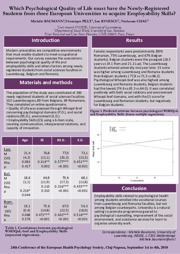 (PDF) Which Psychological Quality of Life must have the Newly ...