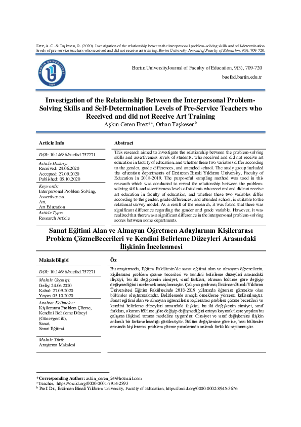(PDF) Investigation of the Relationship Between the Interpersonal ...