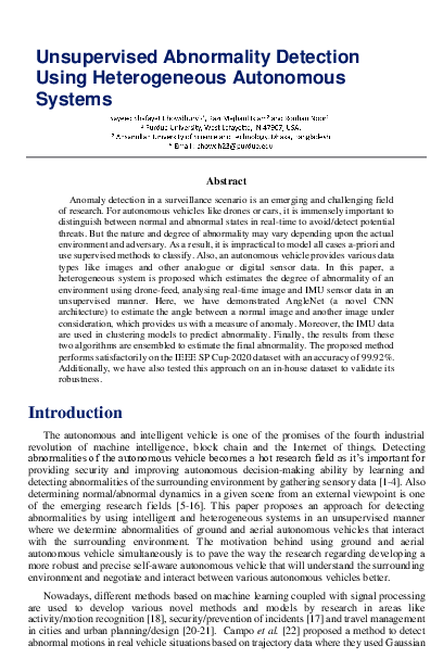 (PDF) Heterogeneous Unsupervised Anomaly Detection
