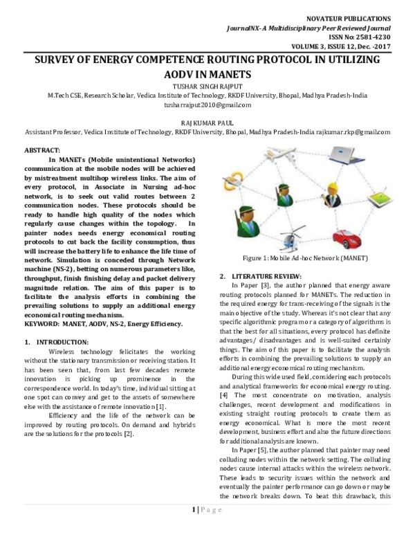 (PDF) Survey of Energy Competence Routing Protocol in Utilizing Aodv in ...
