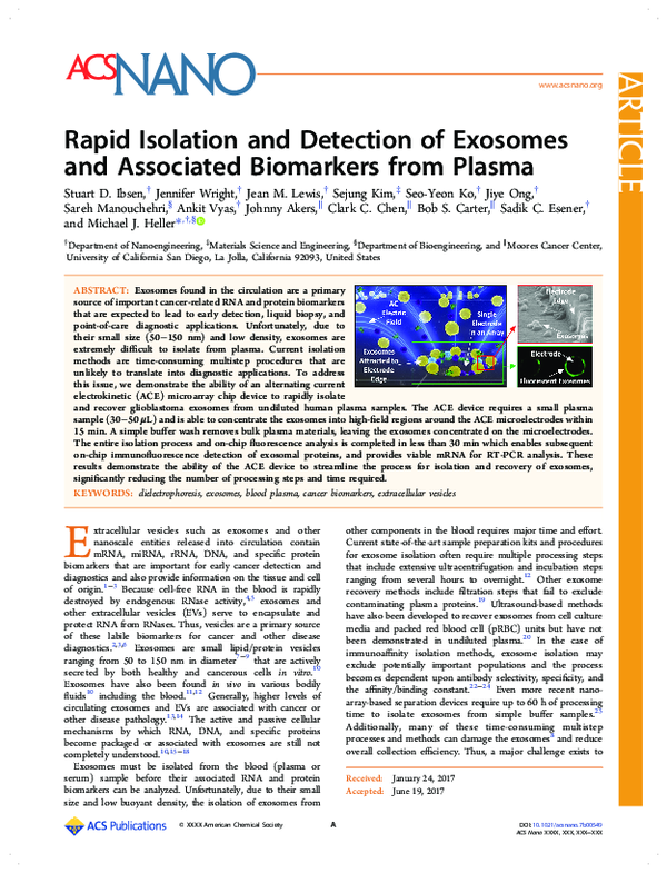 (PDF) Rapid Isolation and Detection of Exosomes and Associated ...