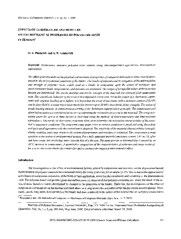 (PDF) Effects of temperature and moisture on the mechanical properties ...