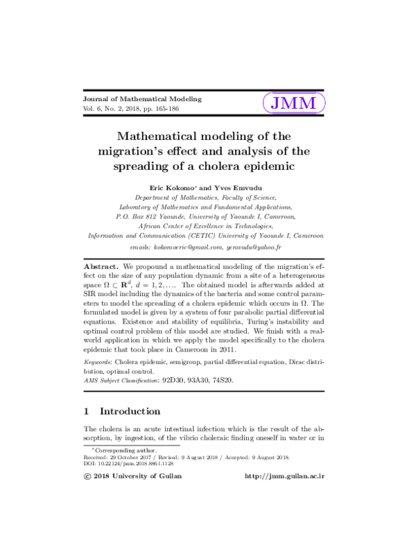 (PDF) Mathematical modeling of the migration's effect and analysis of ...