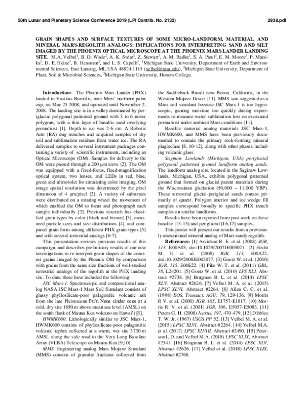 (PDF) Grain Shapes and Surface Textures of Some Micro-Landform ...