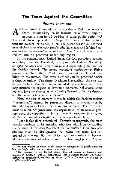 (PDF) The Team Against the Committee
