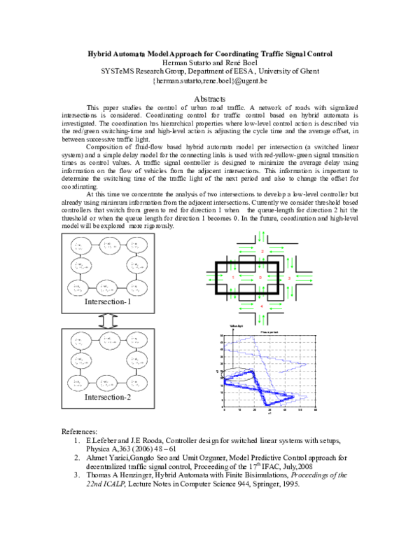 (PDF) Hybrid automata model approach for coordinating traffic signal ...